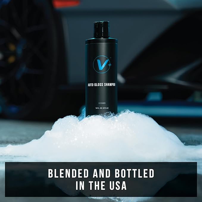 VIKING V+ Car Wash Soap, Auto Gloss Shampoo, Highly Concentrated and pH-Balanced, Use in a Foam Cannon or For a Bucket Wash, 16 FL OZ, Voyager Scent