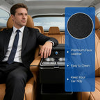 Center Console Organizer for Minivans, SUVs & Middle Van Seats - Floor-Mounted Lockable Storage Box with Dual Cup Holders, Ideal for Vehicle Interior