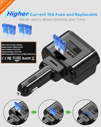 SUPERONE 200W 2-Socket Cigarette Lighter Splitter Power Adapter, USB C Car Charger with 20W Power Delivery 3.0 & QC 3.0 for iPhone 17/16 Pro Max/15/14/13/12/11 Pro/X/8, Samsung, Google Pixel and More