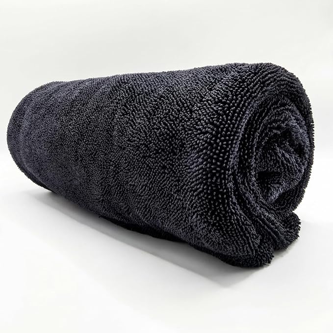 Twisted Loop Microfiber Car Drying Towel, Extra Large 36x24 Inch 1300 GSM Super Absorbent Scratch Free Lint Free Streak Free Washable Professional Auto Detailing Towel for Car SUV Truck Motorcycle