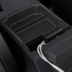 Mabett Double-Layer Console Organizer for Bronco 2025,2026 4-door, Armrest Storage Box with Non-Slip Mat for Bronco Accessories (Not for Manual Transmission Not for Bronco Sport)