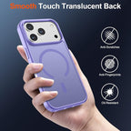 SUPFINE Magnetic for iPhone 17 Pro Case (Compatible with MagSafe)(Military Grade Drop Protection) Translucent Matte Shockproof with Anti-Fingerprint Phone Cover 2025,Purple