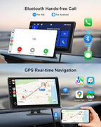 VOONOA RV Camera System with Carplay Android Auto, 5 1080P Wired Backup Camera & 10.1" HD Android 13 Touch Screen Parking Monitoring Navigation DVR BT for Semi Truck Trailer Camper Motorhome