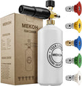 MEKOH Foam Cannon for Pressure Washer, 4000psi Car Wash Foam Gun, 1 Liter Foam Sprayer, Pressure Washer Soap Attachment with 1/4" Quick Connector, Snow Soap Blaster with 5 Nozzles for Car Detailing