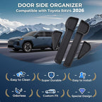 4PCS Door Side Organizer Storage Tray for Toyota RAV4 Interior Accessories, Front & Rear Door Storage Insert Tray for 2026 RAV 4, Black