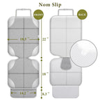 Meolsaek Car Seat Protector for Child Car Seat, Durable 600D Fabric Waterproof Car Seat Cover with Thick Pad Non-Slip Backing，No Imprints (Silver Gray-1 pc)