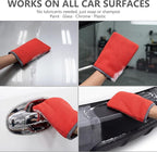 2 Pack Clay Mitt for Car Detailing - Clay Bar Glove Removes Grime, Iron Fallout & Contaminants from Paint, Glass, Wheels - Reusable Auto Detailing Mitt