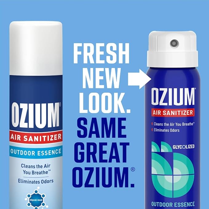 Ozium 3.5oz Air Sanitizer Spray & Odor Eliminator for Homes, Cars, Offices and More, Outdoor Essence, (Pack of 3)