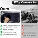 Car Screen Cleaner, 4.1''×4.1'' Microfiber Dashboard Wipes, Square Microfiber Cloth, Car Display Wipes,Vehicle Screen Cleaner Tool universal for Car Dashboard Car Display Car Interior Tools (Black)
