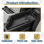 Center Console Insert Tray Compatible with Volkswagen Jetta 2020 2021 2022 2023 2024 2025 2026 Accessories, Armrest Box Organizer Storage Tray for 2020-2026 Jetta S/SE/SEL/Sport/GLI, Black