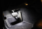 iJDMTOY 4pc Universal Fit Xenon White LED Interior Ambient Lighting Kit for Under Dashboard, Seat, Foot Area, Trunk/Cargo Area Decoration