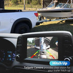 EWAY Tailgate Handle Reverse Backup Camera Replacement for Ford F150 2004-2014, Super Duty F-250 F-350 F450 F550 Rear View Parking Back Up Camera 170° Tailgate Latch Door w/Keyhold, Black & Chrome