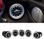 Qiilu Turbine Outlets Lamp, 5Pcs 3 Color Front Led Turbine Air Vent Ambient Light Kit Replacement For C Glcclass W205 X253 20152018