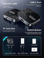 4-in-1 Wireless CarPlay Adapter for Streaming Netflix/YouTube/TikTok/TF Card, 2026 Magic Video AI Box & Android Auto Dongle [Dual Band WiFi, Autolink Pro] Plug & Play, Fits for OEM Wired Car Play Car