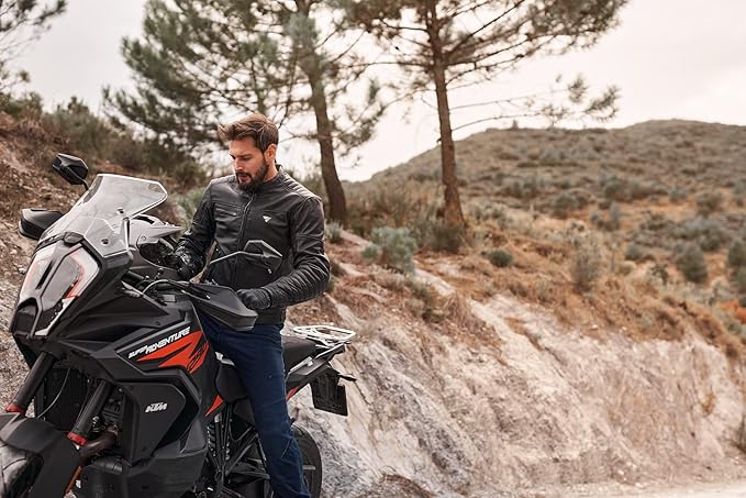SHIMA Winchester 2.0 Motorbike Jackets for Men AirForce Back Protector Armour Riding Leather Motorcycle Jacket Summer Bikers Ventilated Armoured Bike Motorcycles (Mens, Black, 3XL)