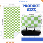 Hahafelt 2 Pack Car Seat Towel Covers with Storage Bag, 63 x 32 Inch Universal Non Slip Waterproof Sweat Protector for Car Truck, Gym Swimming Running, Machine Washable (Green and White Plaid)