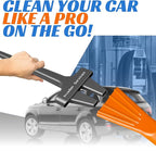 Vacuum Detail Attachment Tool | All-in-One Deepcleaning Crevice Cleaner/ Ice Scraper | The Best Car Accessories & Essentials | Wet & Dry Car Detailing Kit | Truck, Auto, & RV Cleaning Supplies (Black)