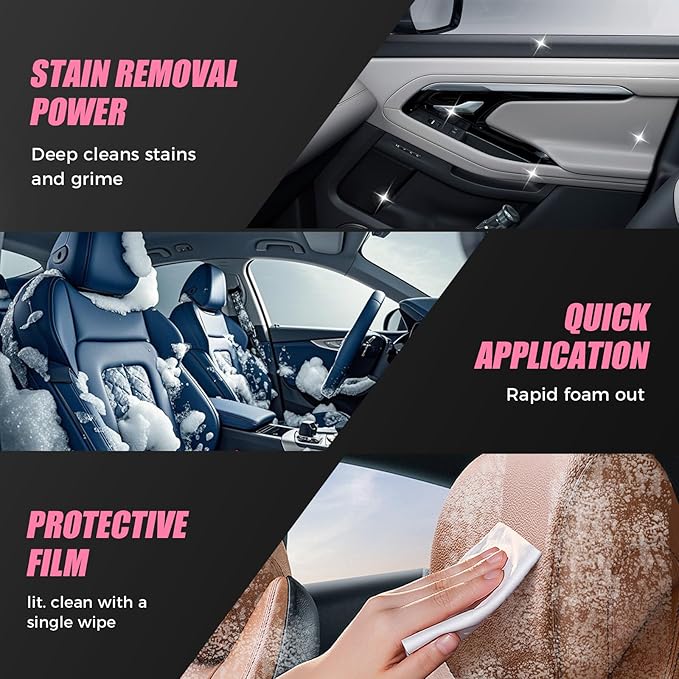 Car Polishing Cleaner Interior, 2026 New Multipurpose Car Interior Cleaner, Car Dashboard Polish, Portable Interior Detailer Spray, Vehicle Interior Polishing Cleaner for Drivers (1)