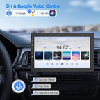 10.1" Rotatable Touch Screen Car Stereo Single Din - Android 13, Wireless CarPlay/Android Auto, 4-Core CPU, 2GB+32GB, GPS Navigation, Hi-Fi Sound, Bluetooth 4.2, AHD Backup Camera (Vertical Fit)