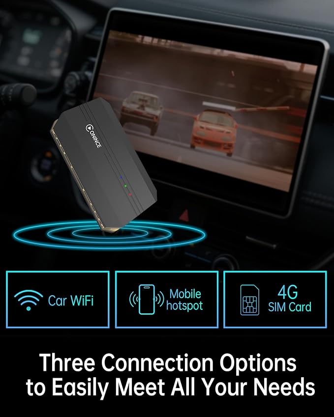 Magic Box 3.0 Pro – Snapdragon 6125 Octa-Core, HDMI & Dual Display | Supports 4G SIM Card | Stream Netflix, Disney+, YouTube, Prime Video | Wireless CarPlay & Android Auto | for Wired CarPlay Cars