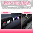2PCS New Car Seat Gap Filler Organizer with Cell Phone Holder,Versatile Car Side Seat Gap Filler for Filling Gaps & Storing Items,2 in 1 Cars Gaps Seats Fillers