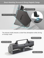 TPARTS Hidden Magnetic (Under Screen) Storage Box for Tesla Model 3/Y with Open-Close Design Center Console Organizer Dashboard Vehicle Tissue Holder with Smart Warm White Light