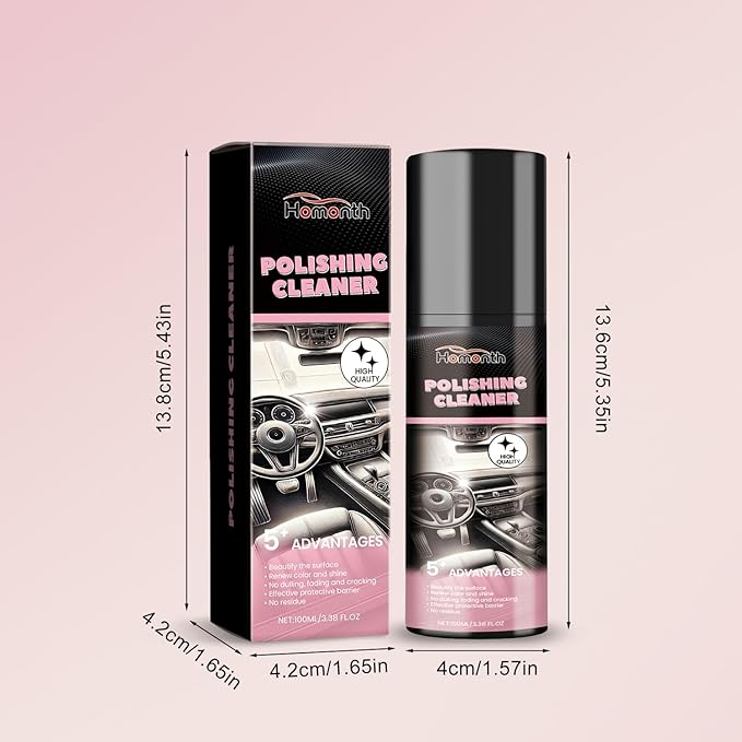 Polishing Cleaner, Car Interior, 3PCS Polishing Vehicle Interior Detailer Spray,Interior Multi-Purpose Car Cleaner,Total Cars Interiors Cleaner Rejuvenation