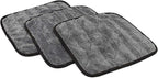 The Rag Company Gauntlet Car Drying Towel, Ultra-Absorbent 70/30 Blend Korean Microfiber, Dries Vehicles Faster Without Scratching, 900 GSM, 12x12 Inches, Ice Grey/Grey, 3-Pack