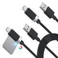 Magtame StayCable 2Pack USB A to USB C Cable with Magnetic Holder 5FT, 3A Fast Charging Type-C Charger Cord, Anti-Drop Nylon Braided Cable for iPhone 17/16, Galaxy, Bedside, Desk, Car Cord Management