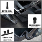 AUTODECO Car Cleaning Kit, Car Vacuum Interior Detailing Cleaner Kit with High Power Handheld Vacuum, Brush Set, Windshield Tool, Duster, Towels, Complete Car Care Tools for Women (Black)