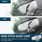 Mangoal Front 4K & Rear 1080p Dash Cam Custom fit for Audi (Model B Gray) A4 A6 Allroad A3 A5 A6 Q5 A8 S8 A7 S5 Q3 S3 S7, Integrated OEM Look, WiFi & Free App, 128GB Card
