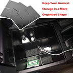 EDBETOS Center Console Organizer Insert Dividers Compatible with Toyota Tacoma 2016 2017 2018 2019 2020 2021 2022 2023 3rd Gen Tacoma Accessories Armrest Interlock Secondary Storage ABS Material