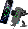 bokilino Wireless Car Charger, 15W Fast Charging [Auto Clamping] [Auto Alignment] Phone Holders for Your Car Dashboard Windshield Air Vent Car Accessories for iPhone 17 16 15 14 13 12 Series, Black