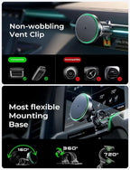 LISEN for Qi2 Car Charger [Pro with Higher Charge Speed],Super Fast Magnetic Car Phone Holder, Qi2 MagSafe Charger Mount for iPhone 17 Pro Max Plus Air 16 15 14 13, Samsung S25/24 with MagSafe Case