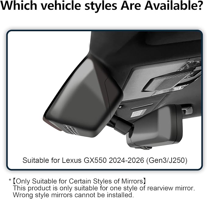 Mangoal 4K Dash Cam Custom fit for Lexus GX550 2024 2025 2026(Gen3 J250), Premium Luxury Overtail, Integrated OEM Look, UHD 2160P Video, App & WiFi,Loop Recording, Easy to Install, GPS, 64GB Card