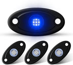 4Pods Rock Lights Blue Neon Underglow led Lamp for Car Trucks ATV UTV SUV Boat Underbody Glow Trail Rig Motorcycle Lights