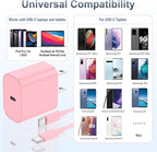 iPhone 17 16 15 Fast Charger, 20W USB C Charging Block for Apple iPhone 17 Pro Max/17 Air/16 Pro/15 Plus, iPad 12/11 inch/Mini/6 Gen,Wall Plug Power Adapter Cube Brick/6ft Type C to C Cable Cord Long