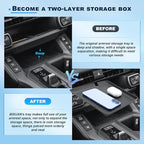 (3PCS)2026 R AV4 Center Console Organizer For 2026 Toyota R AV4 Wireless Charging Pad & Shifter Front Mats & Passenger Dash Tray 2026 R AV4 Accessories Anti-Slip Silicone Liner Mat Set 6th Gen R AV4