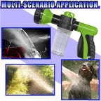High Pressure Car Wash Foam Gun, 8 Way Spray Pattern Garden Hose Nozzle with 3.5oz/100cc Soap Dispenser, Adjustable Hose Spray Nozzle for Car Washing, Pet Shower, House Cleaning (Green)