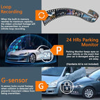 3 Channel Dash Cam Front Inside and Left Right, 1080P HD Dash Camera for Cars, 3.16 inches WiFi Car Camera,170°Wide Angle Vehicle Cam, Night Vision, Loop Recording, G-Sensor, 64GB Card