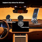 Upewefi 2026 Upgraded Car Phone Holder for Mag Safe, 3500gf Strongest Magnetic, 360° Adjustable Car Phone Holder, Phone Holders for Your Car (2pcs-Ring Shaped Black)
