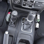 PIMCAR 2PCS Center Console Organizer for 2018-2025 2026 Jeep Wrangler JL/JLU & Gladiator JT, Gear Shift Side and Center Console Hanging Storage Box Durable Interior Accessories