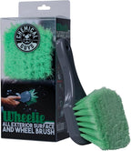 Chemical Guys Wheelie All Exterior Surface and Wheel Brush, Wheel Cleaner Brush with Soft Bristles, Safe Cleaning of Rims, Tires, and Exterior Surfaces on Cars, Trucks, Motorcycles, RVs, & More, Green