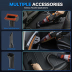 THINKWORK 20V Car Vacuum & Air Inflator, Dual Function High Power Handheld Cordless Vacuum with 18000pa Suction Power for Car Cleaning, Household Dust Removal, Inflation