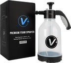 VIKING V+ Premium Foam Pump Sprayer for Car Cleaning Kit and Car Detailing Kit, Foaming Spray Bottle with Trigger Lock, Adjustable Nozzle; Clear Canister with Level Indicators; 1.25L Working Capacity