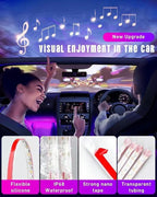 RGB Interior Car LED Strip Lights,72 LED Interior Lights with Smart APP Remote Control,Multicolor Footwell Under Dash Inside Light Kits Music Sync Mode,for Vehicle Internal Car Ambient Lighting Kits