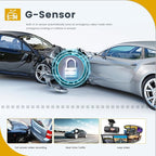 4K Dash Cam with WiFi, 4K Front+1080P Rear, Dual Camera, Gravity Sensing, Parking Monitoring, Loop Recording, Night Vision, Parking Mode