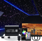 AKEPO 16W Fiber Optic Starlights Headliner Kit, 450pcs 0.75mm 9.8ft/3m Optical Fiber Strands APP/Remote Control Music Activated Car/Truck/Home Use Starlight kit