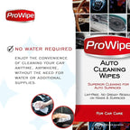 Car Cleaning Wipes - Car Interior Cleaner, Dashboard Cleaner, 2x40-80 Count, Residue-Free Wipes for Interior Surfaces, From Dashboard to Leather Seats, Must Have Accessories