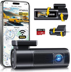 GKU Dash Cam Front and Rear, 4K 60fps＋2.5K Dashcam,STARVIS Sensor, HDR, 5G WiFi GPS, 24H Parking Mode, Night Vision, 170°Wide Angle, Dash Camera for Cars with 1.47 Display, 64G SDcard (Black)